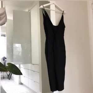 Sleek midi slip dress